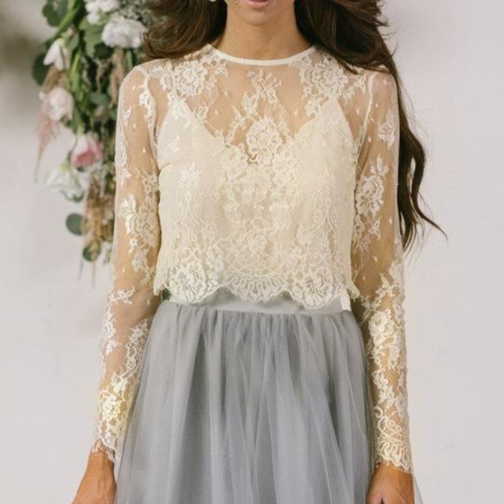 🔥Amelie Longsleeve Lace Crop Top🔥